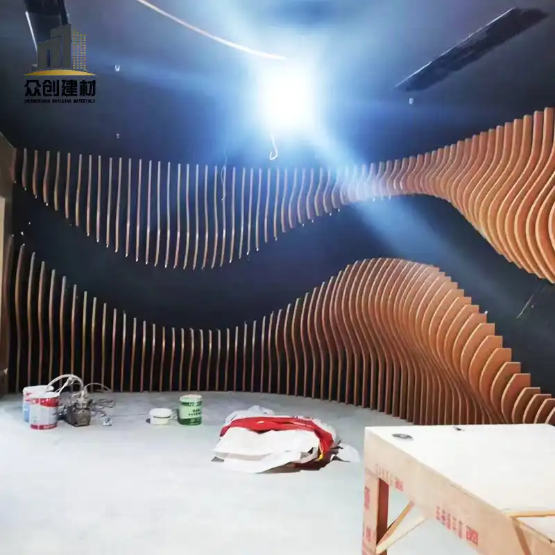 Indoor curved aluminum square tube